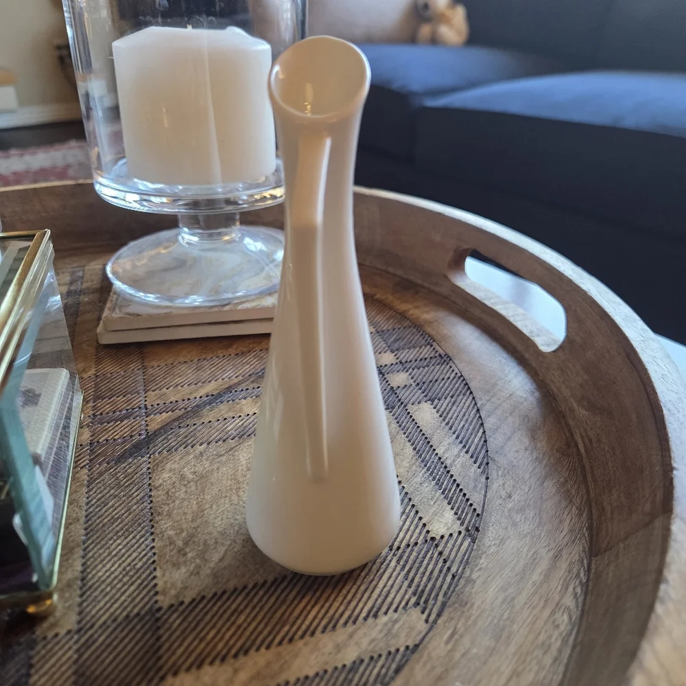 Mid Century O.M.C. (Otagiri Mercantile Co) Japan White Porcelain Bus Vase